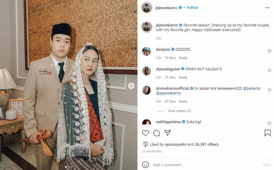 unggahan Jeje Soekarno tuai pujian © Instagram/@jejesoekarno unggahan Jeje Soekarno tuai pujian © Instagram/@jejesoekarno