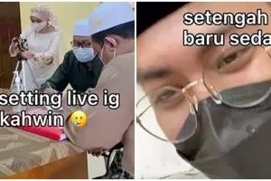 Tak sengaja pakai filter monyet, foto pernikahan ini jadi bikin ngakak