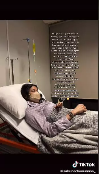 kisah sabrina keracunan makanan © instagram