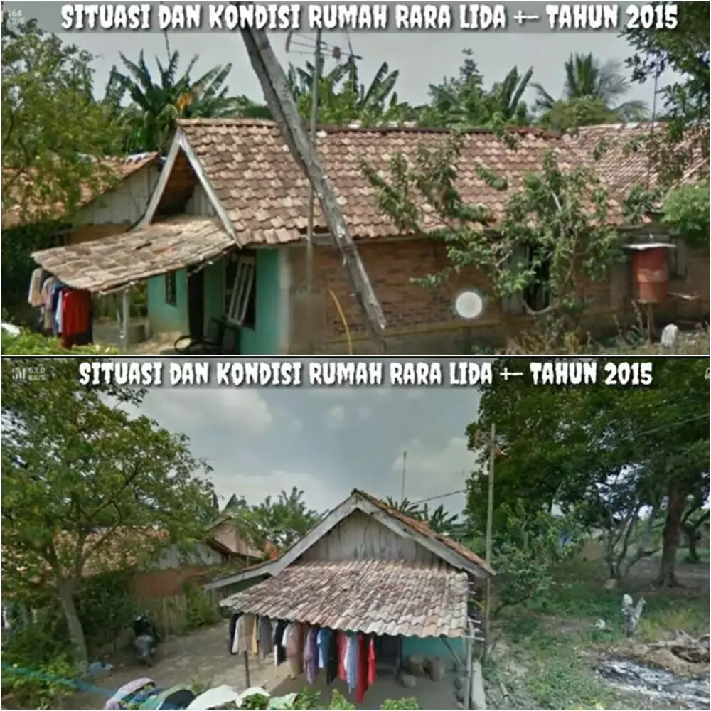 potret rumah jebolan lida di kampung halaman © YouTube