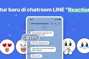 Fitur baru Reaksi Pesan LINE untuk chatroom, bisa dipakai di PC dan HP