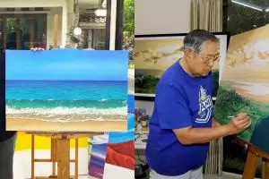 9 Potret lukisan karya SBY, terinspirasi jepretan foto mendiang istri