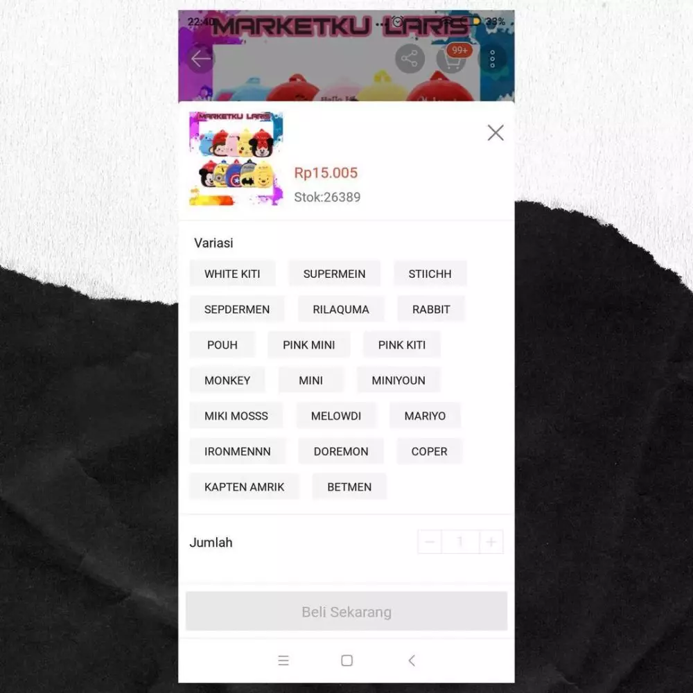 varian barang di online shop lucu abis © 2021 instagram.com