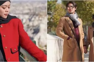 7 Gaya baby bump Lesty Kejora di Turki, stylish kenakan long coat