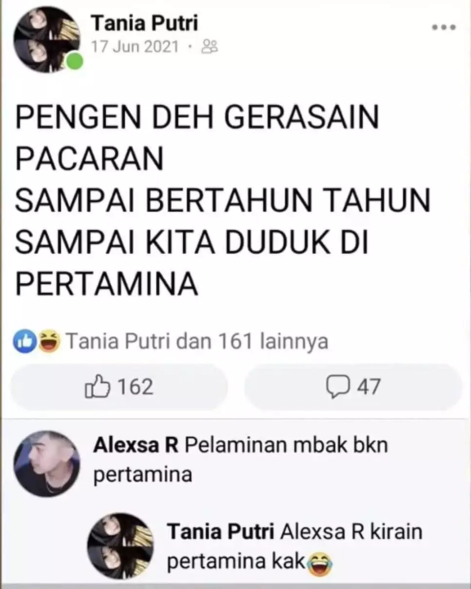 tanya jawab asmara di medsos lucu © 2021 instagram.com