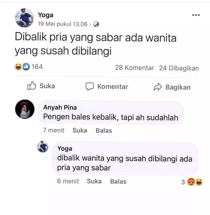 tanya jawab asmara di medsos lucu © 2021 instagram.com