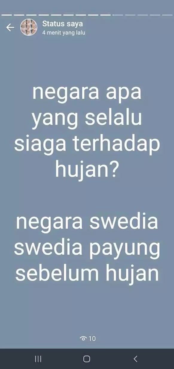 status lucu tentang hujan © 2021 Berbagai Sumber