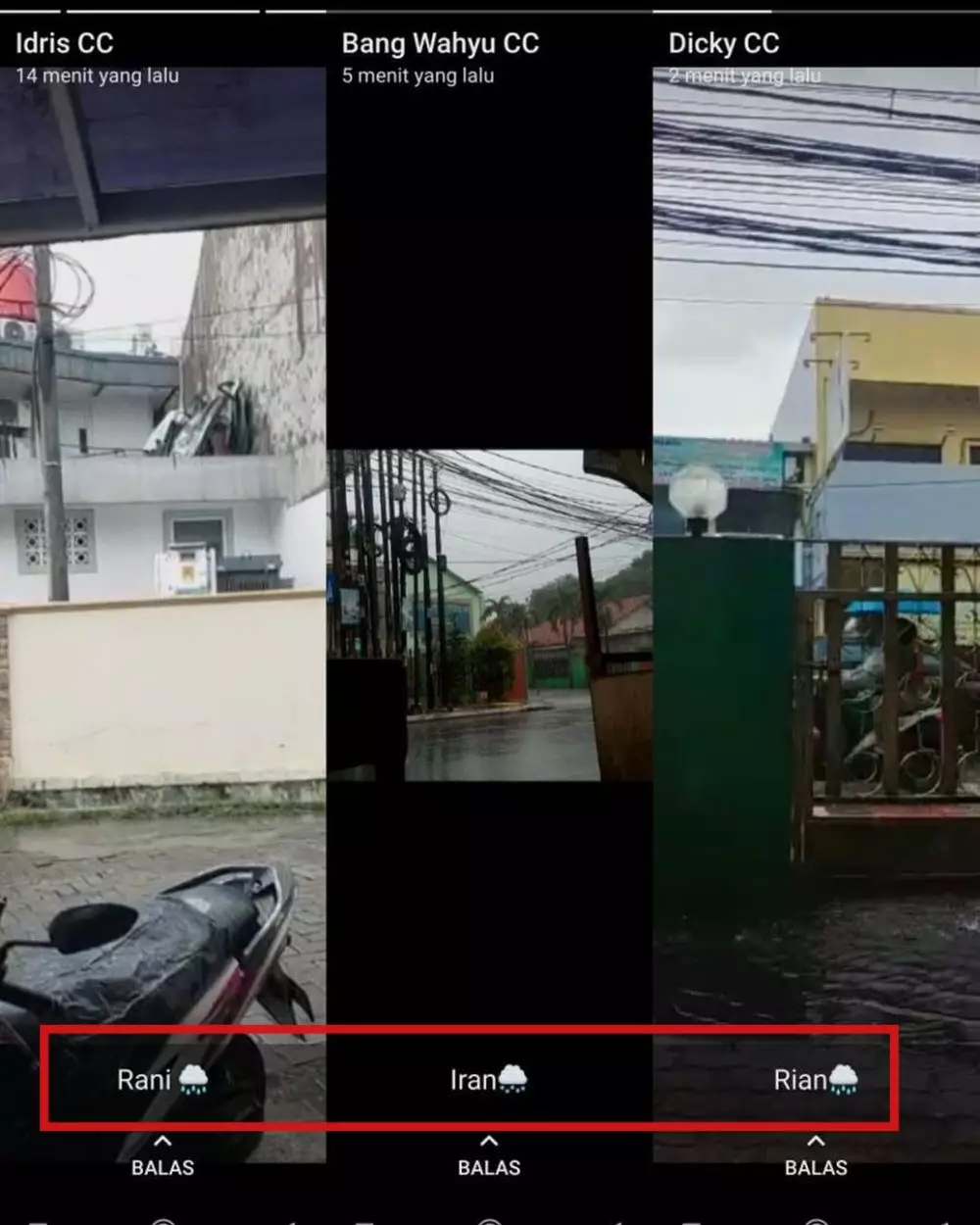 status lucu tentang hujan © 2021 Berbagai Sumber