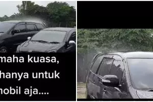 Viral fenomena hujan di satu mobil, ini cerita saksi mata