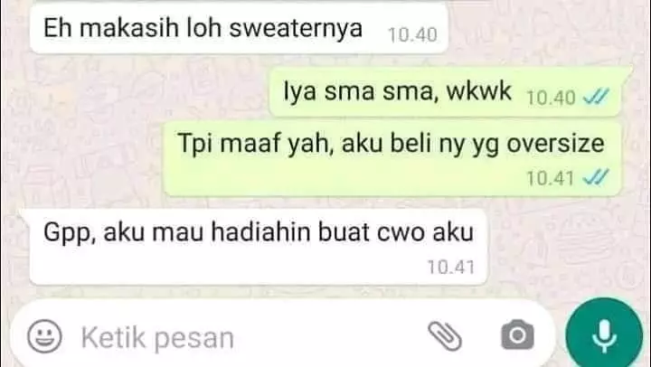 chat gebetan singkat tapi nyesek banget © 2021 instagram.com