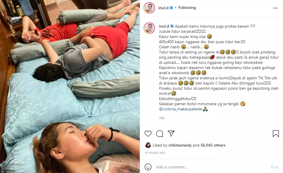 Inul Daratista bongkar kebiasaan unik suami saat tidur Instagram Inul Daratista bongkar kebiasaan unik suami saat tidur Instagram