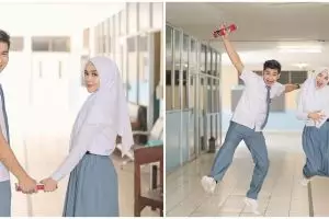 Pakai seragam SMA, ini 7 potret prewedding Ria Ricis & Teuku Ryan