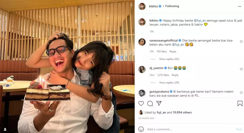 doa Bibi Ardiansyah dan Vanessa Angel untuk Fuji Instagram doa Bibi Ardiansyah dan Vanessa Angel untuk Fuji Instagram