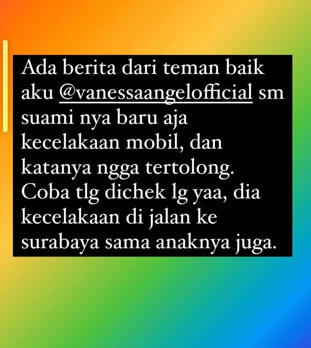 Ashanty soal kecelakaan Vanessa Angel © 2021 brilio.net