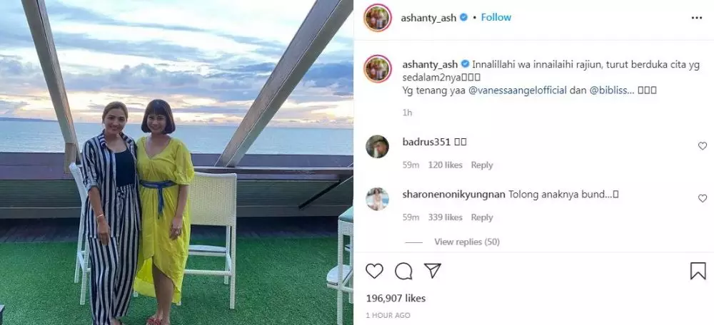 Ungkapan duka rekan artis atas kepergian Vanessa Angel © berbagai sumber