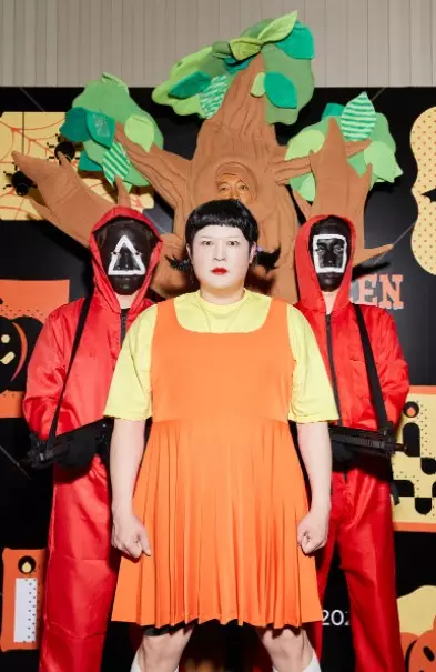 Seleb berdandan ala Squid Game © berbagai sumber