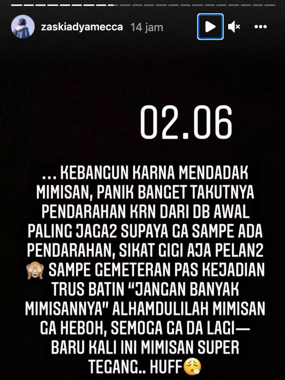 Cerita Zaskia Mecca hadapi DBD © Instagram