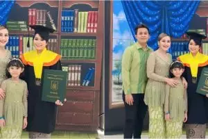 7 Momen Ayu Ting Ting hadiri wisuda sang adik, anggun pakai kebaya