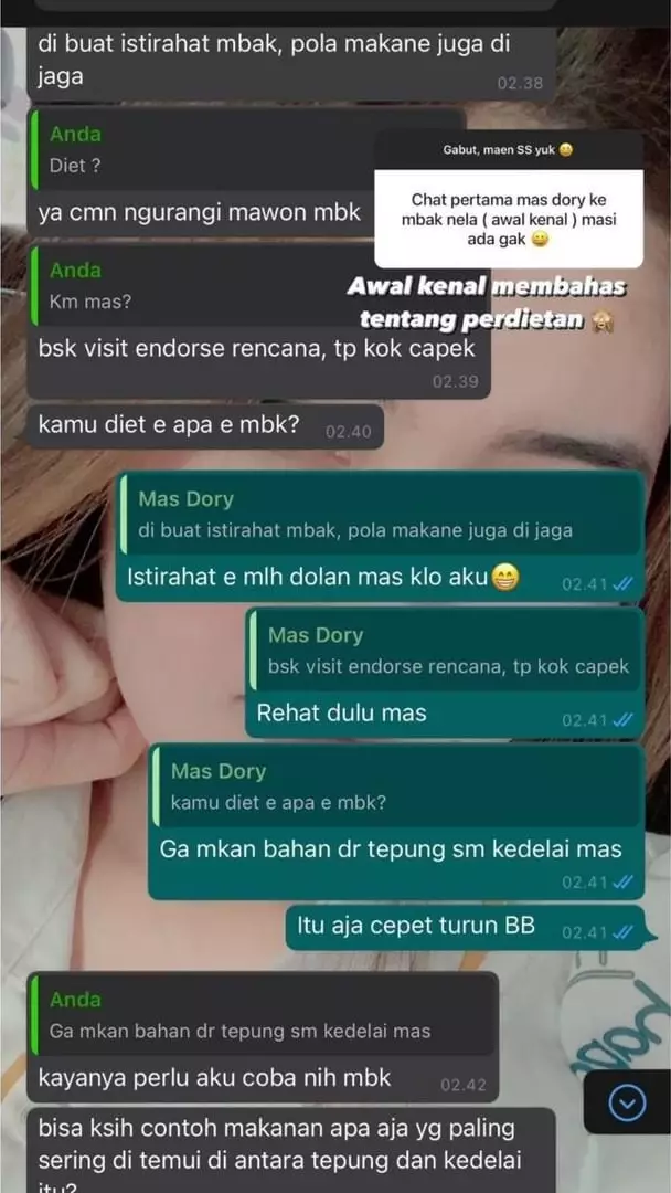 chat seleb saat PDKT © 2021 berbagai sumber