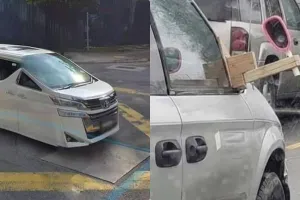 11 Penampakan absurd mobil di tempat umum ini bikin melongo