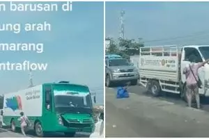 Aksi heroik ibu gendong anak atur lalu lintas beri jalan ambulans