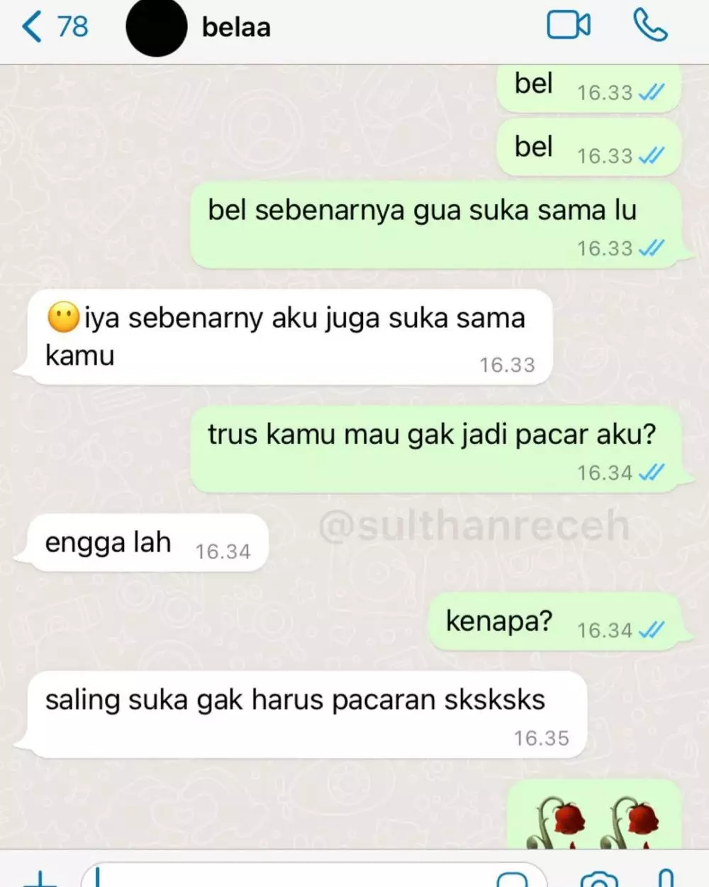 chat cinta nggak harus memiliki nyesek © 2021 instagram.com