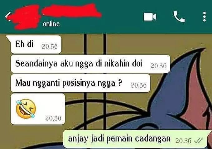 chat cinta nggak harus memiliki nyesek © 2021 instagram.com