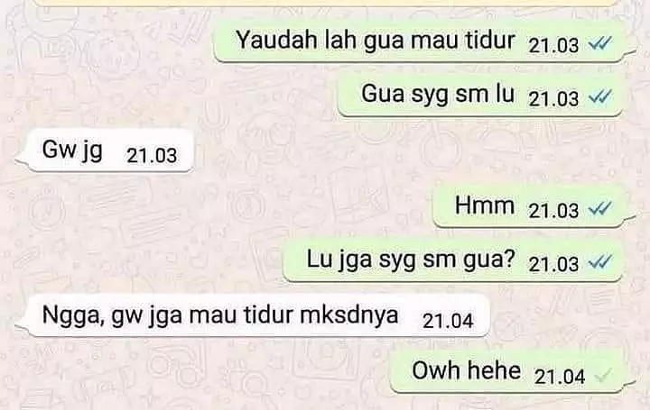 chat cinta nggak harus memiliki nyesek © 2021 instagram.com