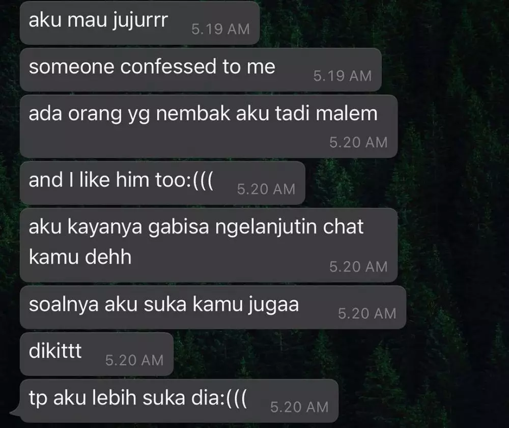 chat kalau pacar terlalu jujur nyesek banget © 2021 instagram.com