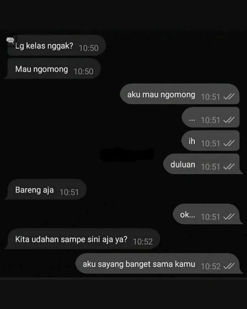 chat kalau pacar terlalu jujur nyesek banget © 2021 instagram.com