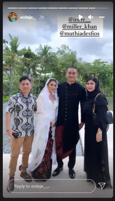 Miller Khan resmi nikahi Farina Rebecca Instagram