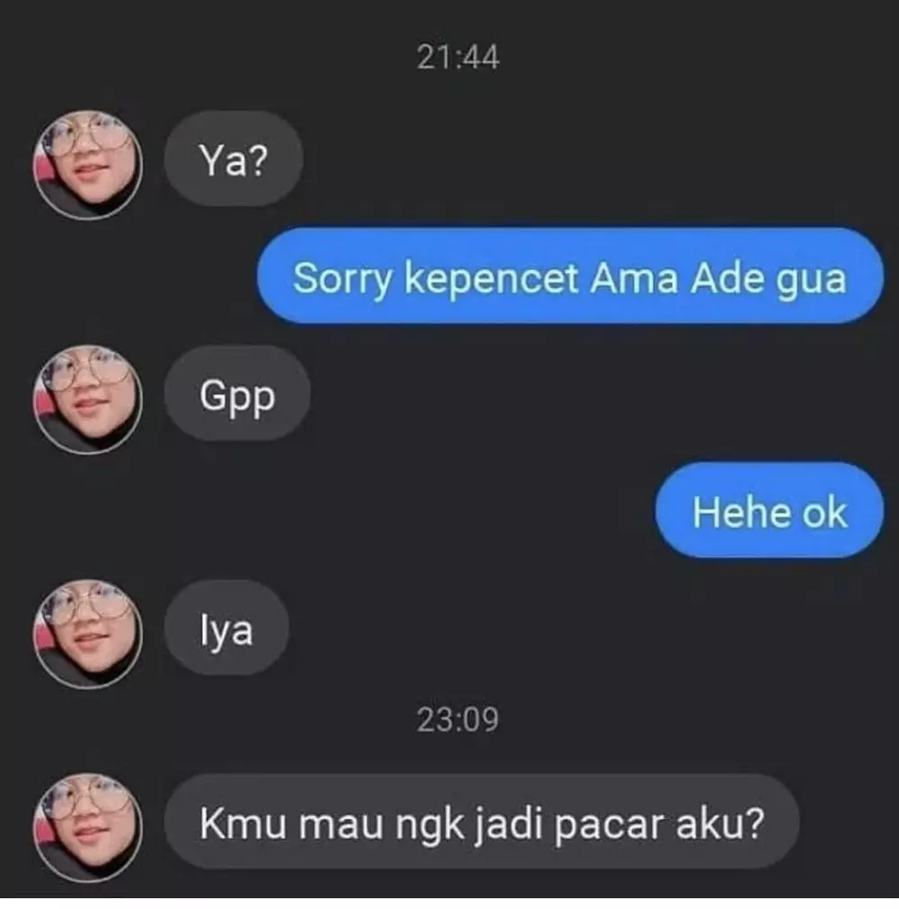 chat mau nembak tapi pede banget © 2021 instagram.com