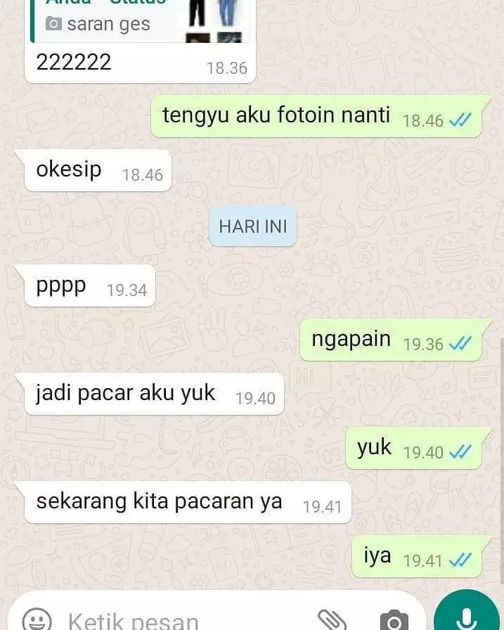 chat mau nembak tapi pede banget © 2021 instagram.com