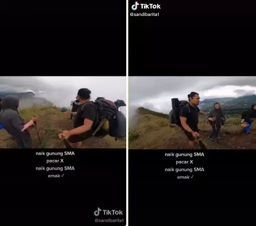 viral emak mendaki gunung © 2021 brilio.net