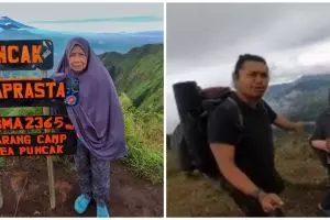 Viral pendaki naik gunung bareng emak, begini kisahnya