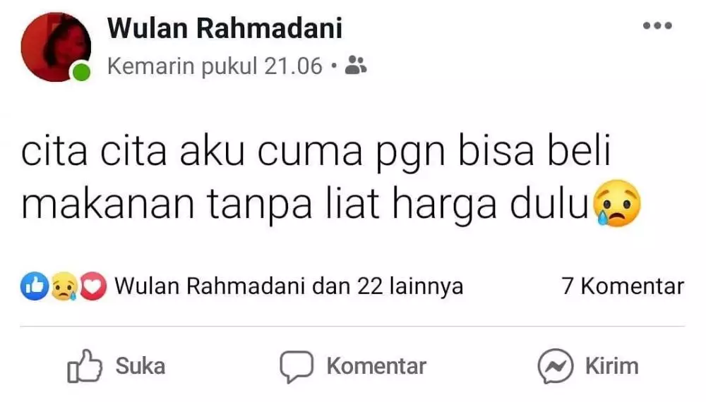 status FB kata-kata bijak tapi malah lucu © 2021 instagram.com