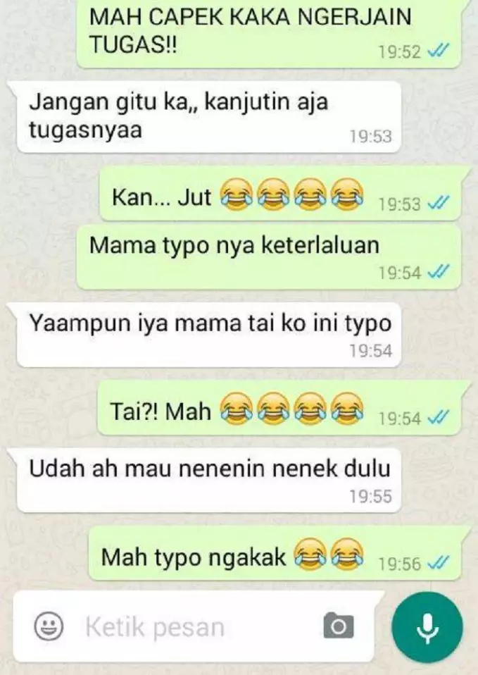 orangtua kalau chat typo jadi lucu banget © 2021 berbagai sumber