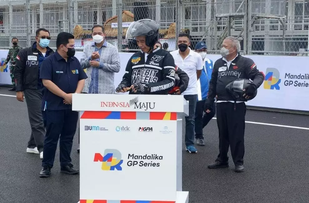 Jokowi meresmikan sirkuit Mandalika © Instagram