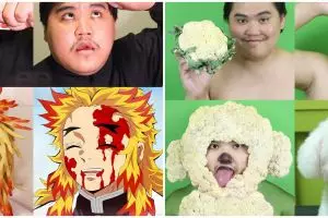 15 Aksi cosplay pakai bahan makanan ini kreatif tapi bikin geli