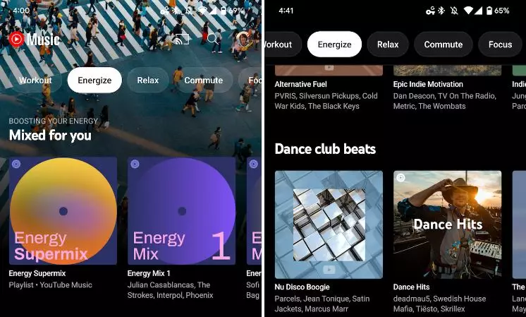 Fitur baru YouTube Music Energize mood © 2021 brilio.net Fitur baru YouTube Music Energize mood © 2021 brilio.net
