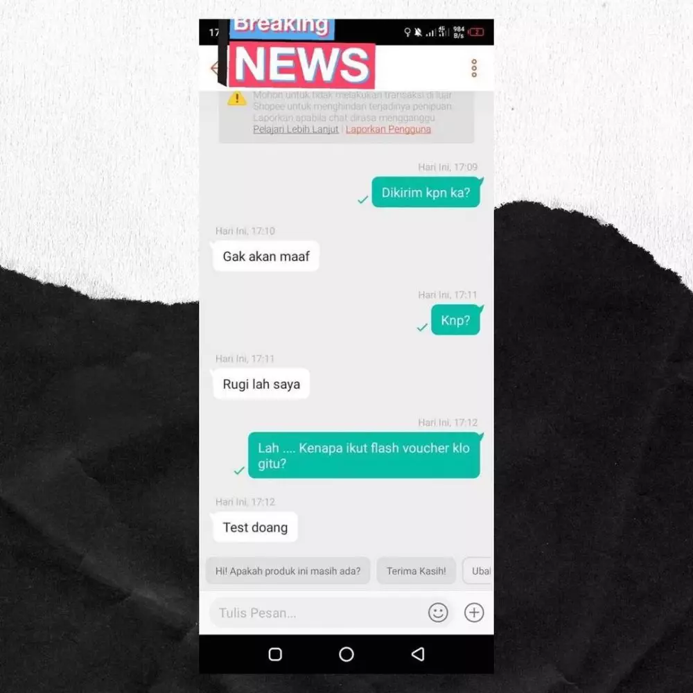 jawaban penjual online shop diprotes pembeli lucu © 2021 instagram.com