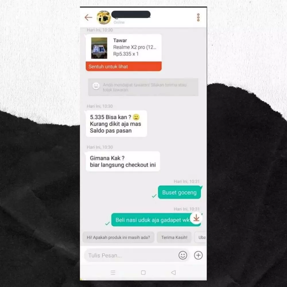 jawaban penjual online shop diprotes pembeli lucu © 2021 instagram.com