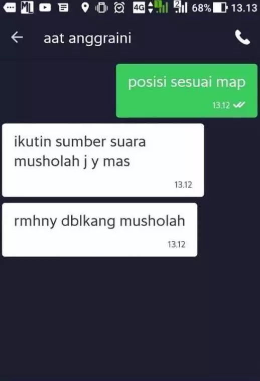petunjuk alamat pelanggan ojek online nyeleneh abis © 2021 instagram.com