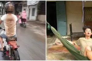 11 Momen lucu orang kena apes sendiri, pengen ketawa tapi kasihan