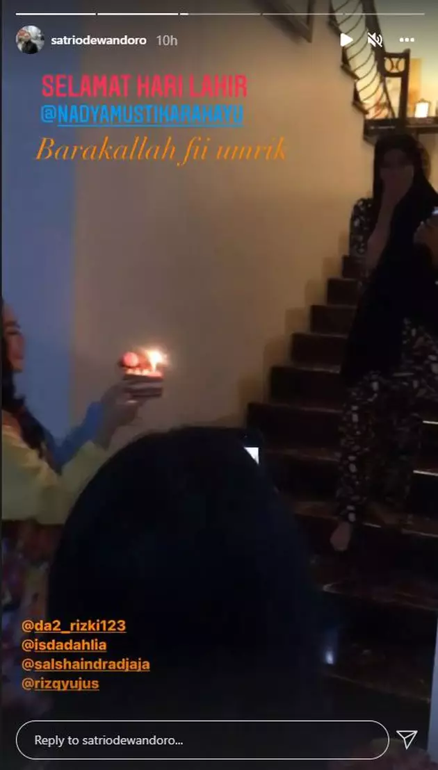 Momen ulang tahun Nadya Mustika © Instagram Momen ulang tahun Nadya Mustika © Instagram