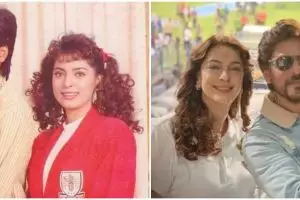 9 Potret dulu hingga kini Shah Rukh Khan dan Juhi Chawla, ikonik abis