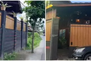 Punya pagar super tinggi, potret rumah kayu ini bikin melongo