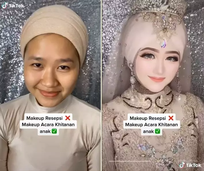 makeup khitanan mirip pengantin © 2021 brilio.net