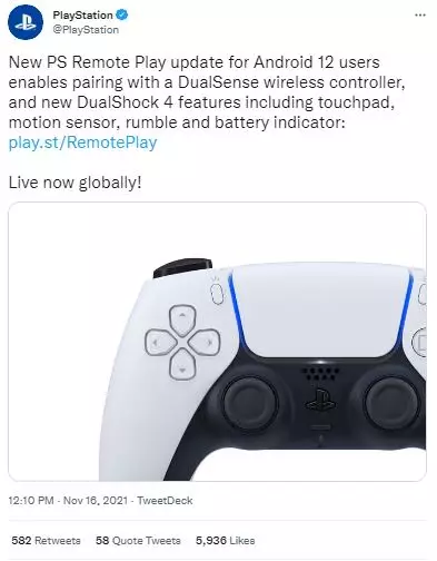 Kontroler DualSense PS5 tiba di Android 12 © 2021 brilio.net Kontroler DualSense PS5 tiba di Android 12 © 2021 brilio.net