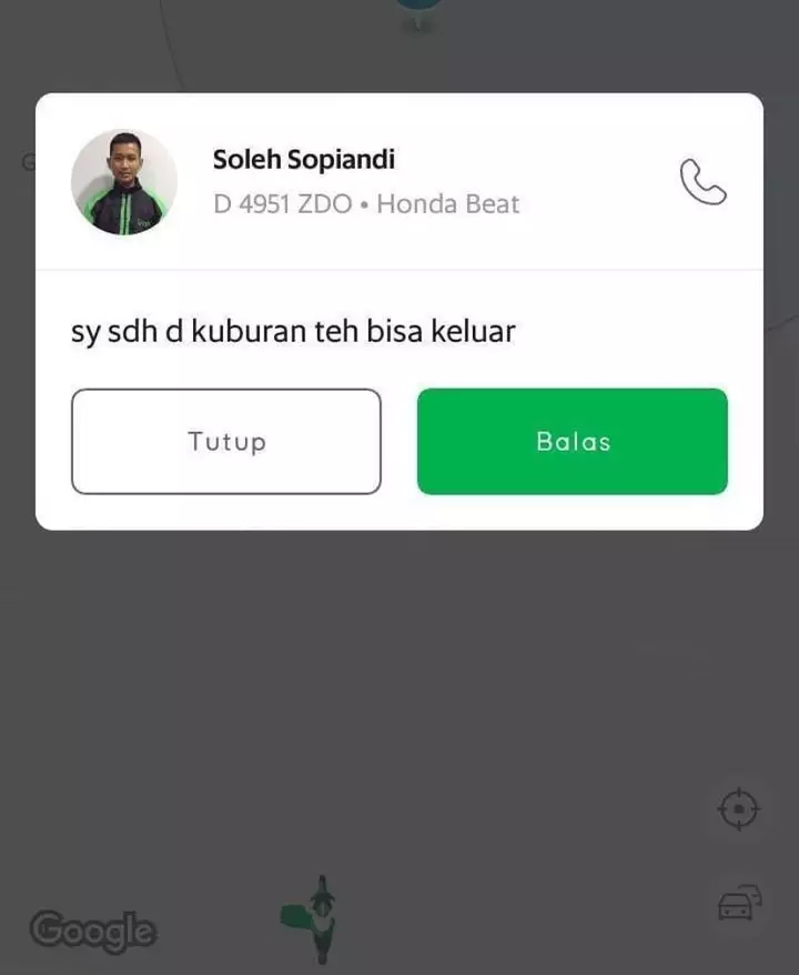 chat kalau driver ojek online panik © 2021 instagram.com chat kalau driver ojek online panik © 2021 instagram.com